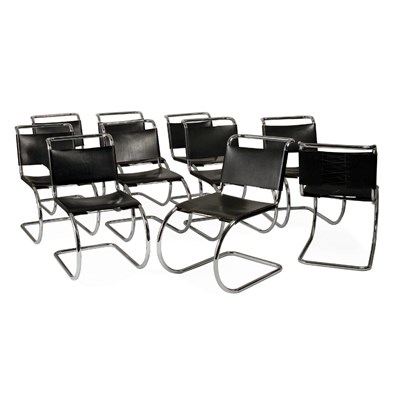 Lot 236 - Manner of Mies van der Rohe Set of Ten Chairs...