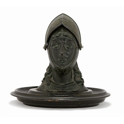 Lot 72 - Renaissance Style Spelter Inkwell In the form...