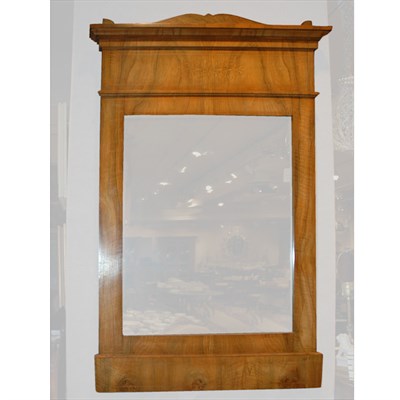 Lot 374 - Biedermeier Inlaid Mahogany Mirror Height 49...
