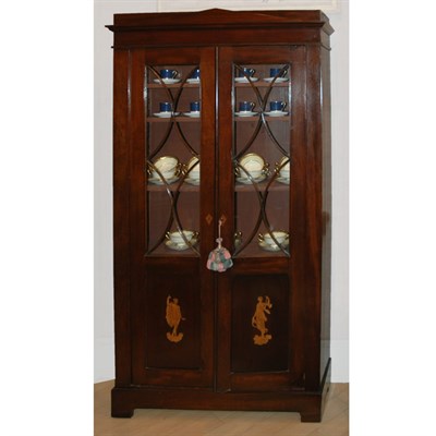Lot 159 - Biedermeier Style Inlaid Mahogany Bibliotheque...