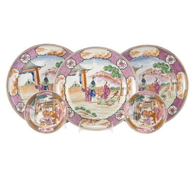 Lot 146 - Set of Three Chinese Export Famille Rose...
