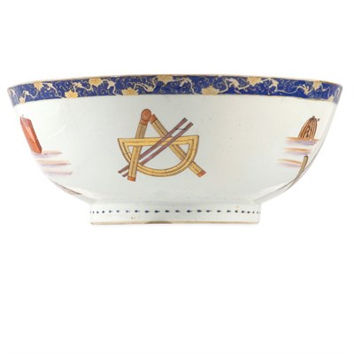 Lot 220 - Chinese Export Porcelain Punch Bowl 19th...