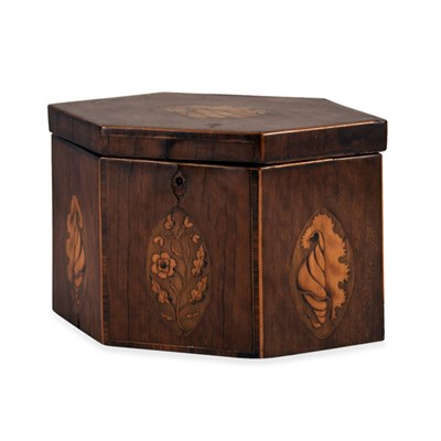 Lot 227 - George III Inlaid Mahogany Tea Caddy Height 5...