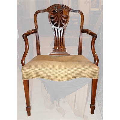 Lot 481 - George III Mahogany Armchair