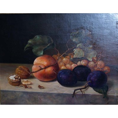 Lot 9 - Manner of Emilie Preyer Still Life with Fruit...