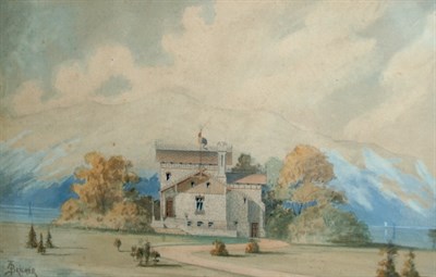Lot 24 - European School 19th Century House By a River...