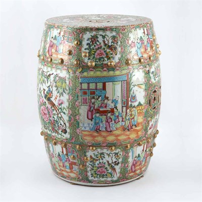 Lot 259 - Canton Rose Medallion Garden Seat 19th Century...