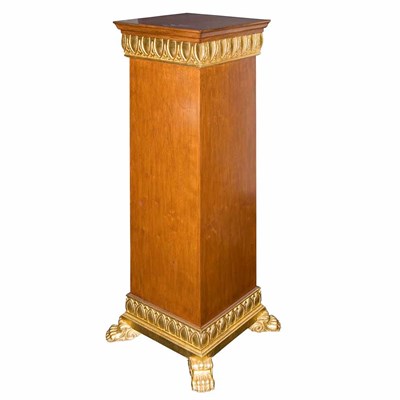 Lot 297 - Empire Style Parcel Gilt Mahogany Pedestal The...