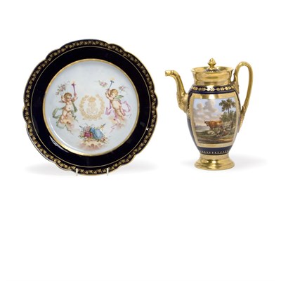 Lot 296 - Sevres Cobalt and Gilt Decorated Porcelain...