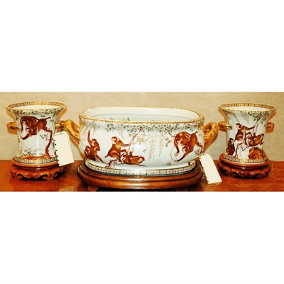 Lot 431 - Chinese Export Style Monkey Decorated...