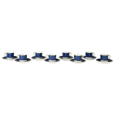 Lot 505 - Set of Eight Spode Copelands Gilt and Cobalt...