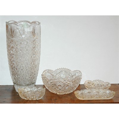 Lot 121 - Group of Eight Cut Glass Table Articles...