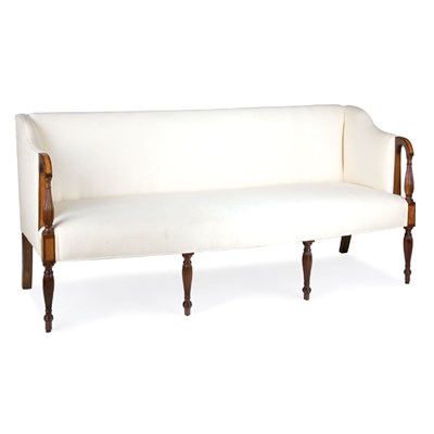 Lot 255 - Federal Mahogany Upholstered Settee New...