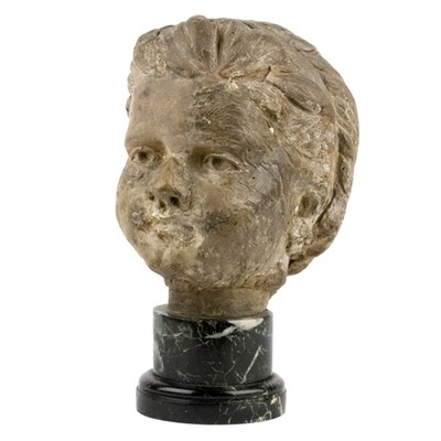Lot 258 - Composition Head of a Yong Girl Height 9 1/2...
