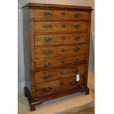 Lot 597 - Continental Fruitwood Semainier Height 59 1/2...
