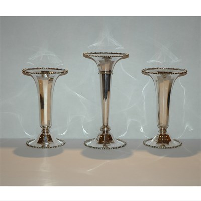 Lot 339 - Set of Three George III Style Silver Plated...