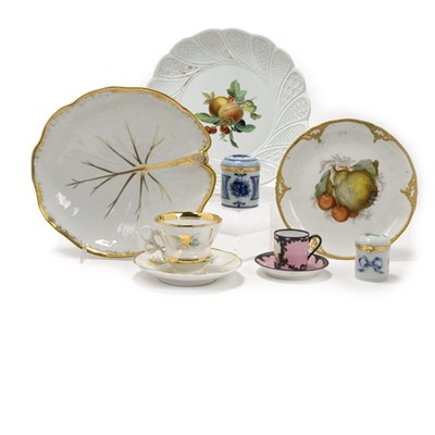 Lot 155 - Group of Seven Continental Porcelain Articles