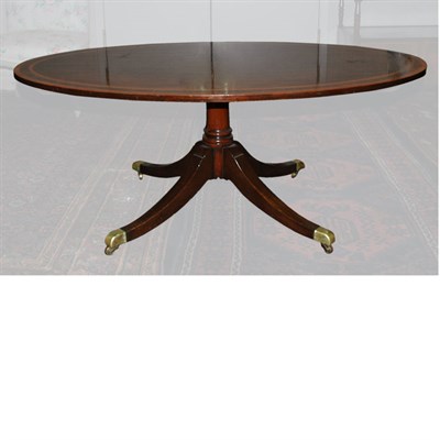 Lot 98 - George III Style Banded Mahogany Oval Low...