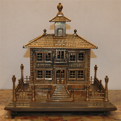 Lot 300 - French Gilt-Bronze Model of a Bank Height 10...