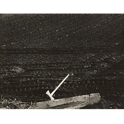 Lot 132 - WHITE, MINOR (1908-1976) Axe in plowed field....