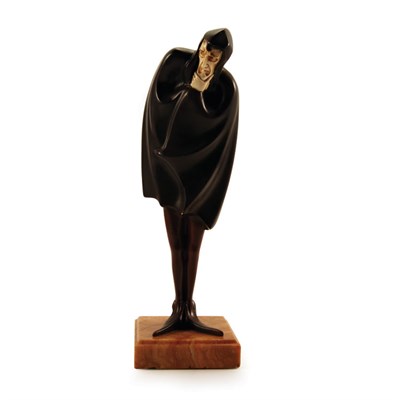 Lot 403 - Art Deco Cold Painted Bronze and Ivory Figure...