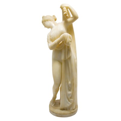 Lot 274 - Italian Carved Alabaster Figure of a Classical...