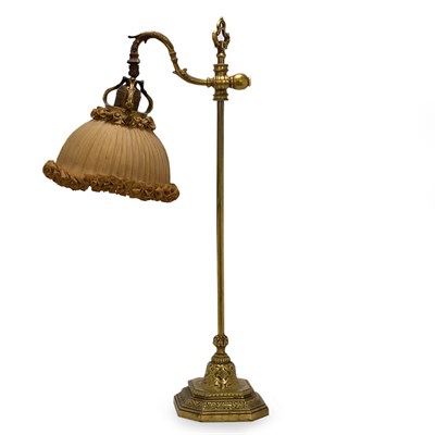Lot 454 - Gilt-Bronze Gooseneck Lamp Late 19th/early...