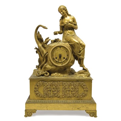 Lot 273 - Louis Philippe Gilt-Bronze Mantel Clock...