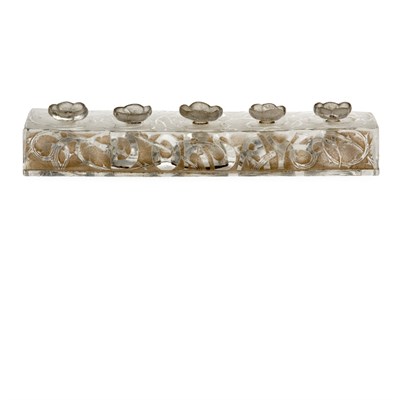 Lot 381 - Unsigned Lalique Molded Glass Les Fleurs...