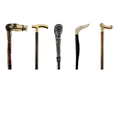 Lot 203 - Group of Canes and Parasols Comprising an...