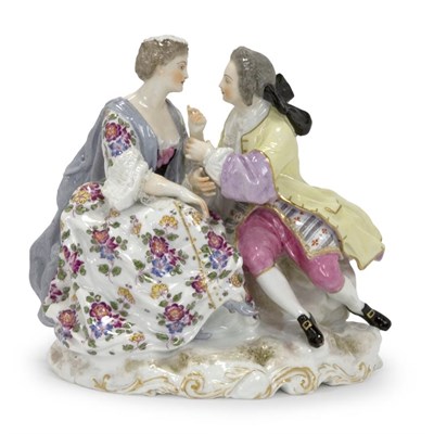 Lot 280 - Continental Porcelain Figural Group of a...
