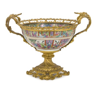 Lot 279 - Chinese Export Gilt-Metal Mounted Famille Rose...
