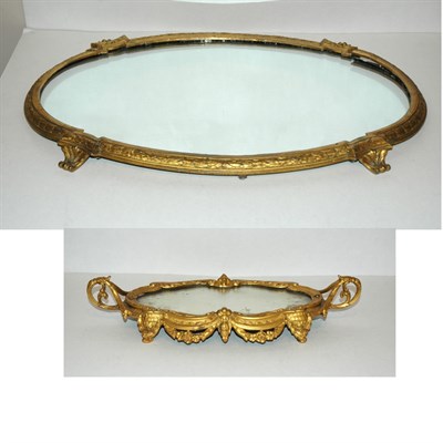 Lot 272 - Louis XVI Style Gilt-Bronze Mirrored Plateau...