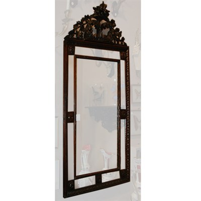 Lot 173 - Provincial Carved Walnut Mirror Height 47...