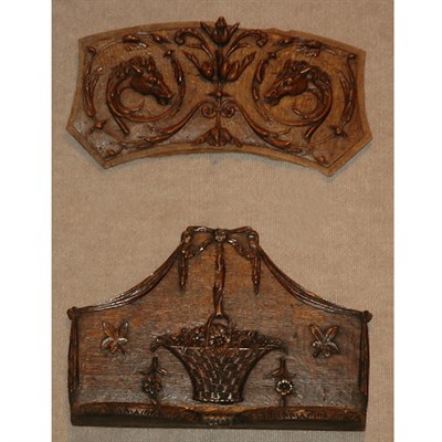 Lot 219 - Continental Baroque Style Walnut Plaque;...