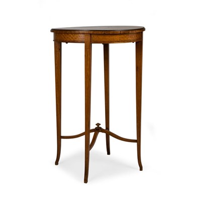 Lot 240 - Neoclassical Style Satinwood Side Table The...