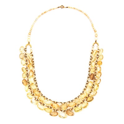 Lot 108 - Multicolored Pearl and Citrine Necklace