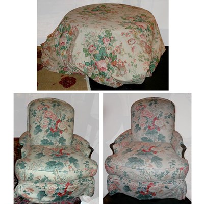 Lot 181 - Pair of Louis XV Style Walnut Upholstered...