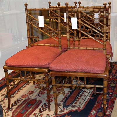 Lot 254 - Set of Four Victorian Bamboo Side Chairs