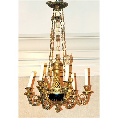 Lot 247 - Empire Style Gilt and Patinated-Bronze...