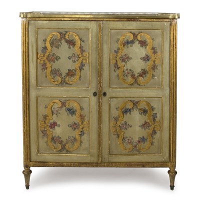 Lot 68 - Louis XVI Style Painted Linen Press The...