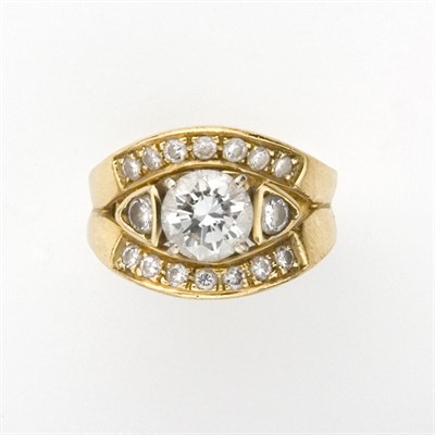 Lot 183 - Gold and Diamond Ring