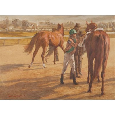 Lot 220 - Henry Koehler American, b. 1927 Unsaddling,...