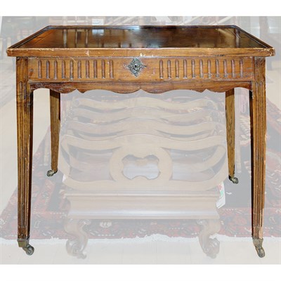 Lot 251 - Continental Neoclassical Style Leather Top...