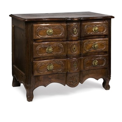 Lot 401 - Louis XV Style Oak Commode Height 33 inches,...