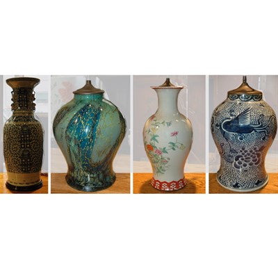Lot 97 - Group of Three Chinese Porcelain Vases Each...