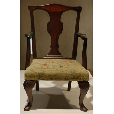 Lot 109 - George III Style Mahogany Diminutive Armchair