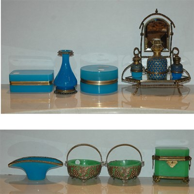 Lot 362 - Group of Eight Gilt-Metal Mounted Blue and...