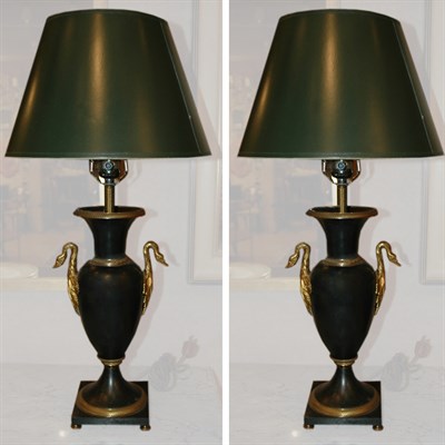 Lot 470 - Pair of Empire Style Gilt-Bronze Mounted...