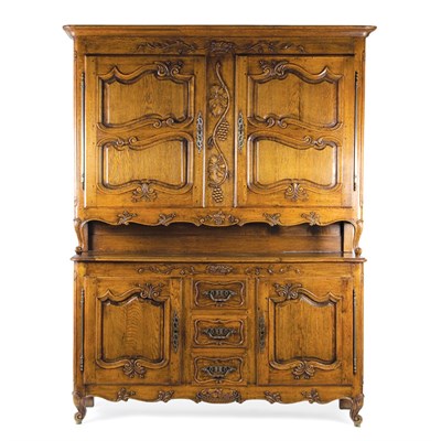 Lot 334 - Provincial Louis XV Style Oak Buffet a deux...
